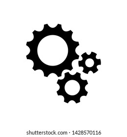 Gear Icon Vector Template, Flat Design Engineering Cogwheel
