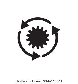 diseño del logotipo de la ilustración de la plantilla del vector de icono de engranaje