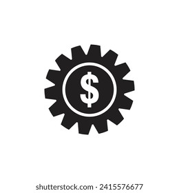 diseño del logotipo de la ilustración de la plantilla del vector de icono de engranaje