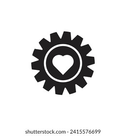 diseño del logotipo de la ilustración de la plantilla del vector de icono de engranaje