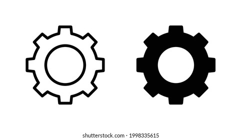 Gear icon vector for web, computer and mobile app