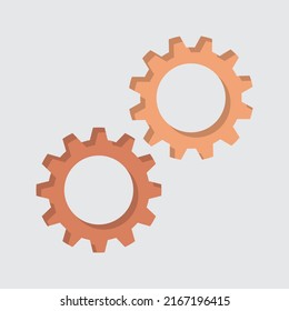 Zahnradsymbol-Vektorgrafik für die Symbolpräsentation von Webseiten-Symbolen
