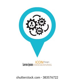gear icon vector.business concept.vector illustration
