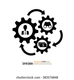 gear icon vector.business concept.vector illustration