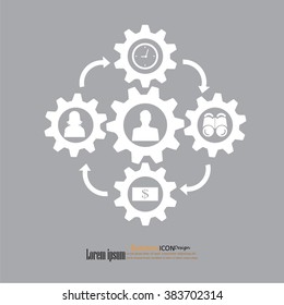 gear icon vector.business concept.vector illustration