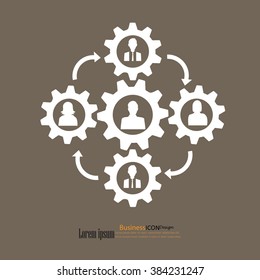 gear icon vector.business concept.vector illustration