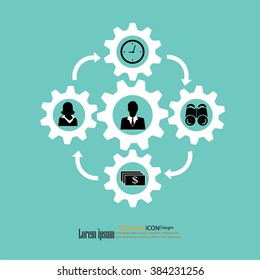 gear icon vector.business concept.vector illustration