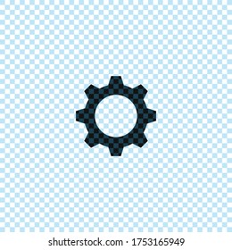 Gear icon vector.Cogwheel symbol.Mechanism sign.Settings option illustration