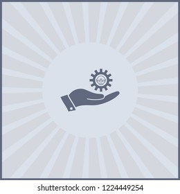gear icon with vintage background vector art