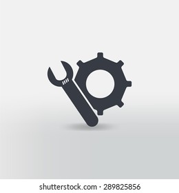 gear icon with vintage background vector art