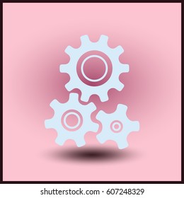 gear icon with vintage background vector art