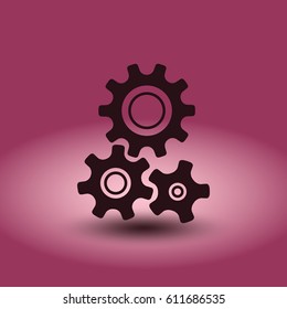 gear icon with vintage background vector art