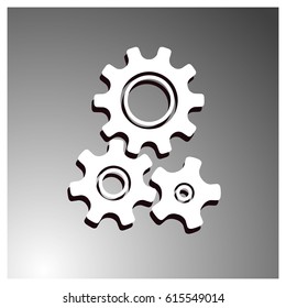 gear icon with vintage background vector art