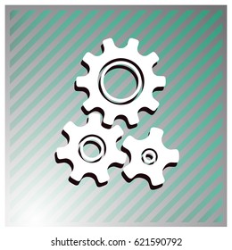 gear icon with vintage background vector art
