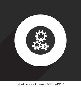 gear icon with vintage background vector art