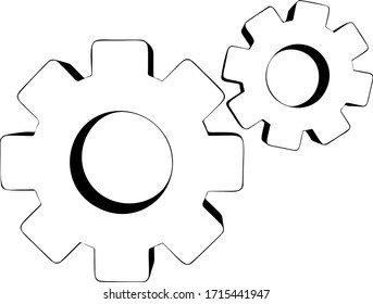Icono de engranaje para diseño web