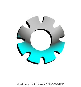 Gear icon. Gear wheel on a white background.