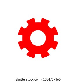 Gear icon. Gear wheel on a white background.