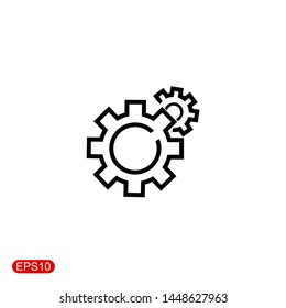 gear icon with white background. vector design
