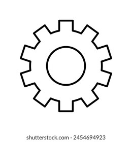 icono de engranaje con fondo blanco Vector ilustración de stock