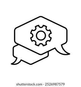gear icon with white background vector stock illustration