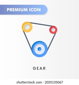 gear icon for your website design, logo, app, UI. Vector graphics illustration and editable stroke. gear icon flat design.
