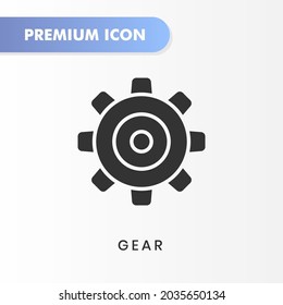 gear icon for your website design, logo, app, UI. Vector graphics illustration and editable stroke. gear icon glyph design.