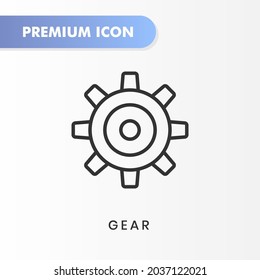 gear icon for your website design, logo, app, UI. Vector graphics illustration and editable stroke. gear icon outline design.