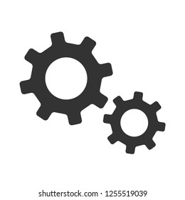 Gear icon.Cogwheel vector sign.Setting symbol.Configuration element.Option and Service tool.Mechanism illustration for graphic design, web and mobile platforms.