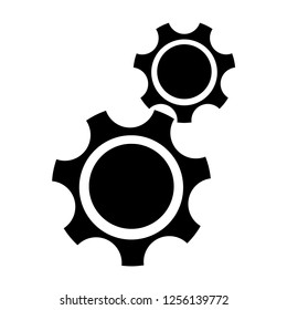 Gear icon.Cogwheel vector sign.Setting symbol.Configuration element.Option and Service tool.Mechanism illustration for graphic design, web and mobile platforms.