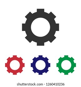 Gear icon.Cogwheel vector sign.Setting symbol.Configuration element.Option and Service tool.Mechanism illustration for graphic design, web and mobile platforms.