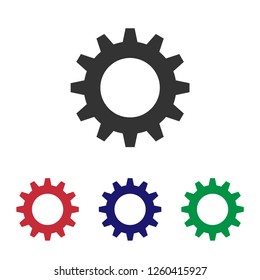 Gear icon.Cogwheel vector sign.Setting symbol.Configuration element.Option and Service tool.Mechanism illustration for graphic design, web and mobile platforms.