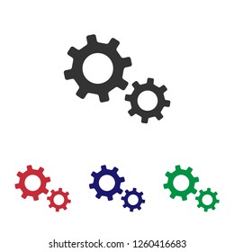 Gear icon.Cogwheel vector sign.Setting symbol.Configuration element.Option and Service tool.Mechanism illustration for graphic design, web and mobile platforms.