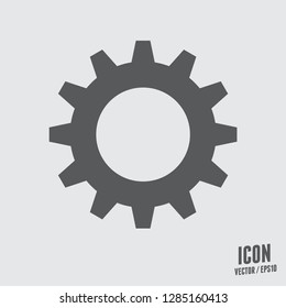 Gear icon.Cogwheel vector sign.Setting symbol.Configuration element.Option and Service tool.Mechanism illustration for graphic design, web and mobile platforms.