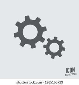 Gear icon.Cogwheel vector sign.Setting symbol.Configuration element.Option and Service tool.Mechanism illustration for graphic design, web and mobile platforms.