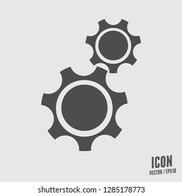 Gear icon.Cogwheel vector sign.Setting symbol.Configuration element.Option and Service tool.Mechanism illustration for graphic design, web and mobile platforms.