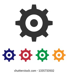 Gear icon.Cogwheel vector sign.Setting symbol.Configuration element.Option and Service tool.Mechanism illustration for graphic design, web and mobile platforms.