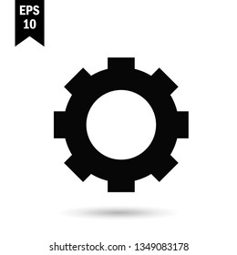 Gear icon.Cogwheel vector sign.Setting symbol.Configuration element.Option and Service tool.Mechanism illustration for graphic design, web and mobile platforms.