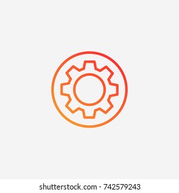 Gear icon.gradient illustration isolated vector sign symbol