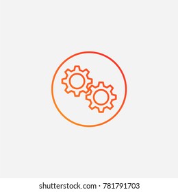 Gear icon.gradient illustration isolated vector sign symbol