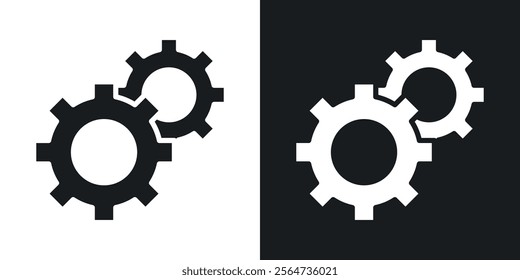 Gear icons in flat syle
