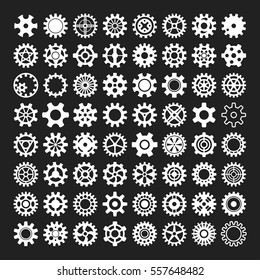 Gear icons isolated vector illustration.