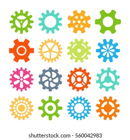 Gear icons isolated vector illustration.