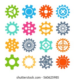Gear icons isolated vector illustration.