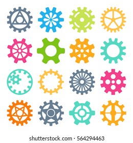 Gear icons isolated vector illustration.