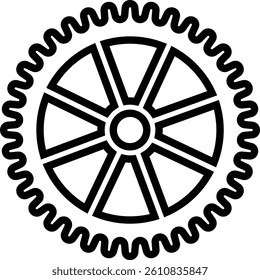 Gear icons. Parameter or setting symbol. Isolated vector for apps or website on transparent background cog wheel, engine circle line symbol