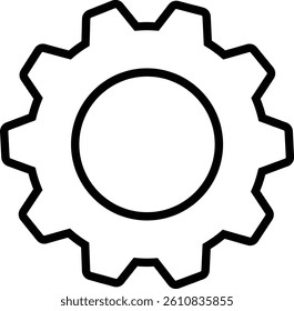 Gear icons. Parameter or setting symbol. Isolated vector for apps or website on transparent background cog wheel, engine circle line symbol