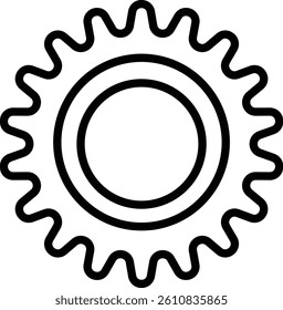 Gear icons. Parameter or setting symbol. Isolated vector for apps or website on transparent background cog wheel, engine circle line symbol