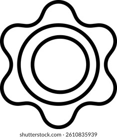 Gear icons. Parameter or setting symbol. Isolated vector for apps or website on transparent background cog wheel, engine circle line symbol