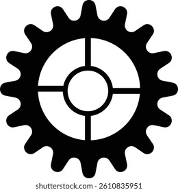 Gear icons. Parameter or setting symbol. Isolated vector for apps or website on transparent background cog wheel, engine circle flat symbol